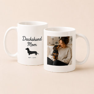 Dachshund Dog Mom   Custom Photo Wiener Dog Coffee Mug
