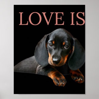 Dachshund Dog Mom Dad Men Women Kids Gift Doxie Poster