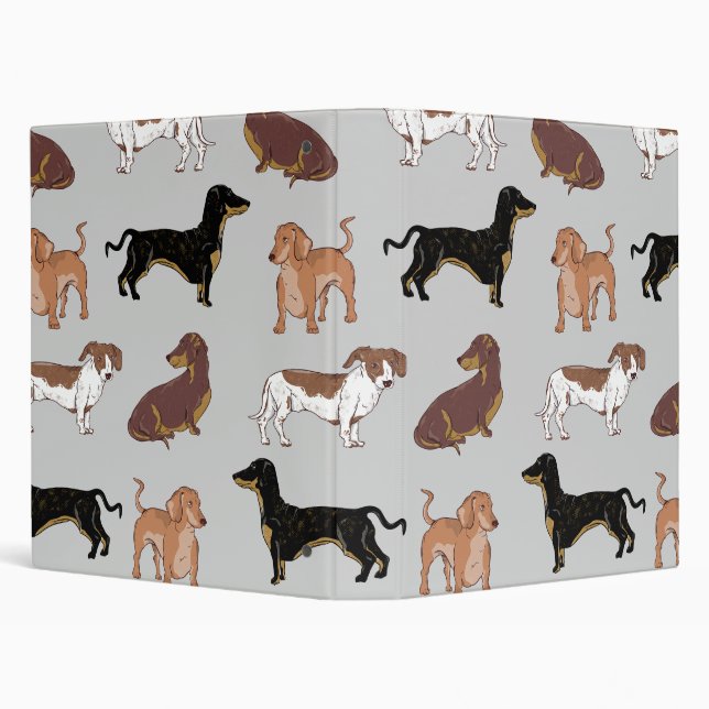 Dachshund dog pattern binder (Background)