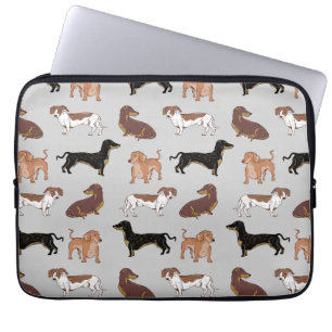Dachshund dog pattern laptop sleeve