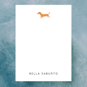 Dachshund Dog Personal Flat Note Card
