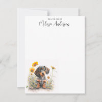 Dachshund Dog Personalized Cute Puppy Watercolor