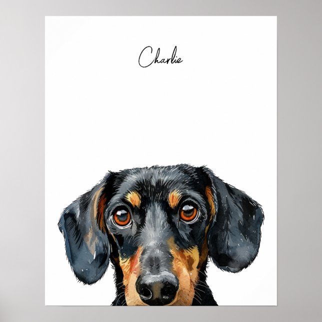 Dachshund Dog Personalized Print (Front)