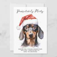 Dachshund Dog Personalized Santa Merry Christmas 