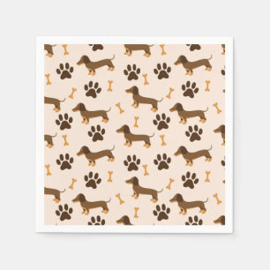 Dachshund Dog Pet Animal Birthday Napkin