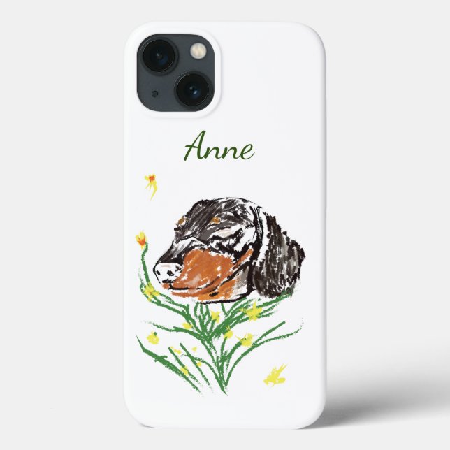 Dachshund Dog,Pets  Pattern, Spring Art Case-Mate iPhone Case (Back)