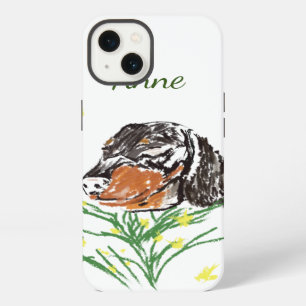 Dachshund Dog,Pets  Pattern, Spring Art iPhone 13 Case