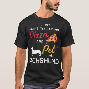Dachshund Dog Pizza lover owner Christmas Birthday T-Shirt