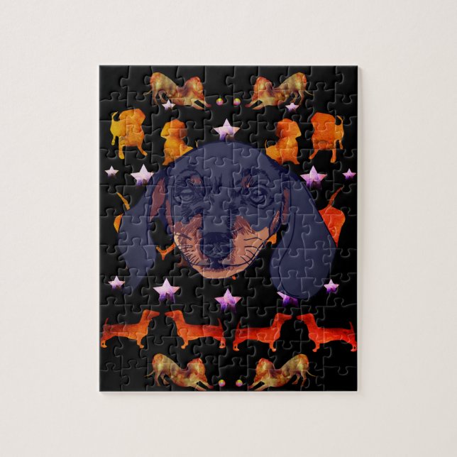 Dachshund dog Portrait Jigsaw Puzzle (Vertical)