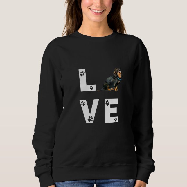 Dachshund Dog Puppy Love Sweatshirt (Front)