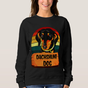 Dachshund Dog Retro Colours Sweatshirt