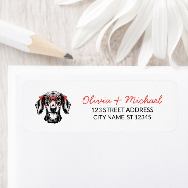 Dachshund Dog  Return Address    (Insitu)