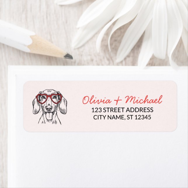 Dachshund Dog  Return Address    (Insitu)