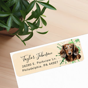 Dachshund Dog Return Address Label
