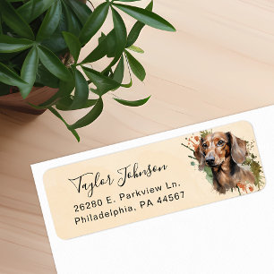 Dachshund Dog Return Address Label