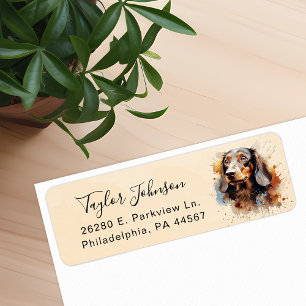 Dachshund Dog Return Address Label