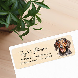 Dachshund Dog Return Address Label