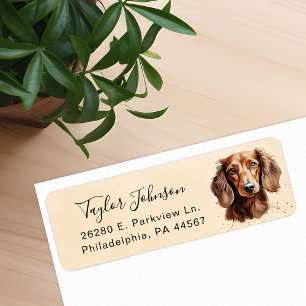 Dachshund Dog Return Address Label