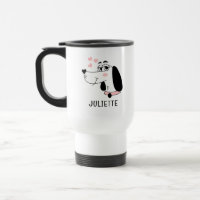 Dachshund Dog Romantic Pink Hearts Personalized