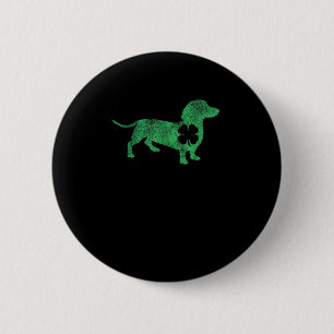 Dachshund Dog Shamrock St. Patrick's Day Saint Pad 2 Inch Round Button