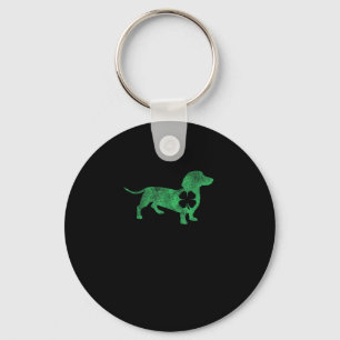 Dachshund Dog Shamrock St. Patrick's Day Saint Pad Keychain