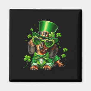 Dachshund Dog St Patrick's Day Shirt Weiner Doxie Magnet