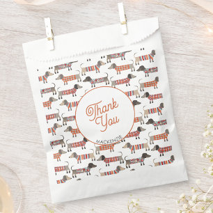 Dachshund Dog Thank You Personalized Favour Bag