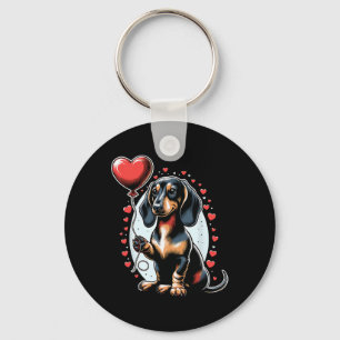 Dachshund Dog Valentine's Day Dog Owner Valentine Keychain