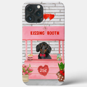 Dachshund Dog Valentine's Day Kissing Booth iPhone 13 Pro Max Case