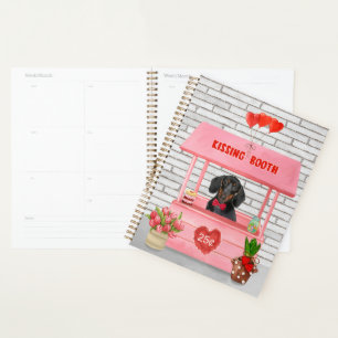 Dachshund Dog Valentine's Day Kissing Booth Planner