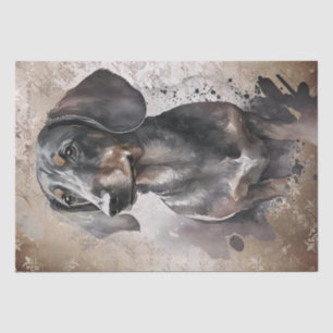 Dachshund Dog Watercolor Tissue Paper