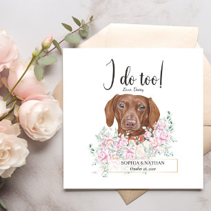 Dachshund Dog Wedding Cocktail Napkins