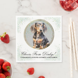 Dachshund Dog Wedding Napkins With Dogs Photo