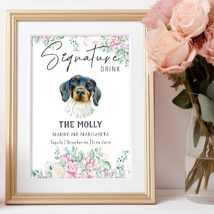 Dachshund Dog Wedding Signature Drink Sign