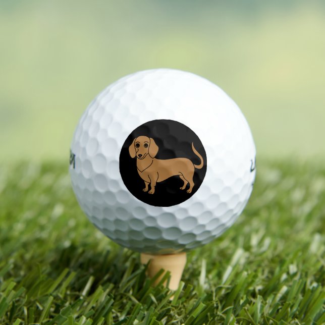 Dachshund Dog Wiener Pet Cute Puppy Doxie Golf Balls (Insitu Tee)