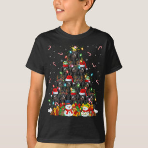 Dachshund Dog Xmas Lighting Tree Santa Dachshund C T-Shirt