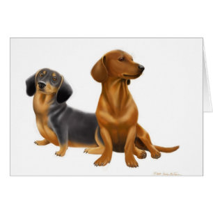 Dachshund Dogs Card
