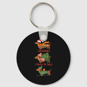 Dachshund Dogs Christmas Sweater Dachshund Through Keychain