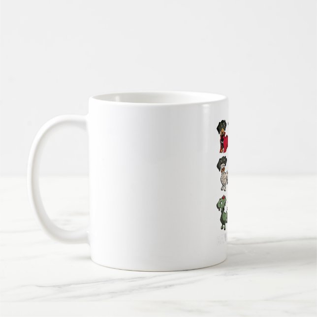 Dachshund Dogs Halloween Happy Halloween Coffee Mug (Left)