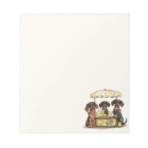 Dachshund Dogs Lemonade Stand Notepad