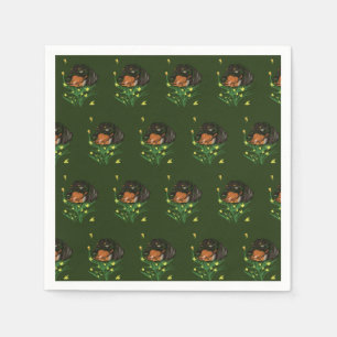 Dachshund Dogs Pattern Napkin