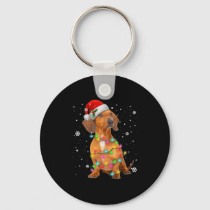 Dachshund Dogs Tree Christmas Sweater Xmas For Pet Keychain