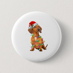 Dachshund Dogs Tree Christmas Sweater Xmas Gifts F 2 Inch Round Button