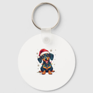 Dachshund Dogs Tree Christmas Sweater Xmas Gifts F Keychain