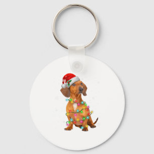 Dachshund Dogs Tree Christmas Sweater Xmas Gifts F Keychain