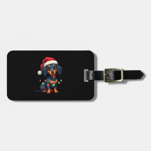 Dachshund Dogs Tree Christmas Sweater Xmas Gifts F Luggage Tag
