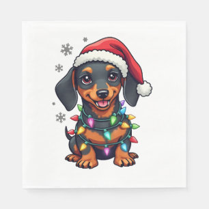 Dachshund Dogs Tree Christmas Sweater Xmas Gifts F Napkin