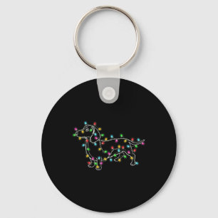 Dachshund Dogs Tree Christmas Xmas Gifts For Pet D Keychain