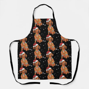 Dachshund Dogs Tree Christmas Xmas Pet Dog Apron