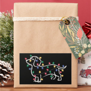 Dachshund Dogs Tree Christmas Xmas Pet Dog  Sticker